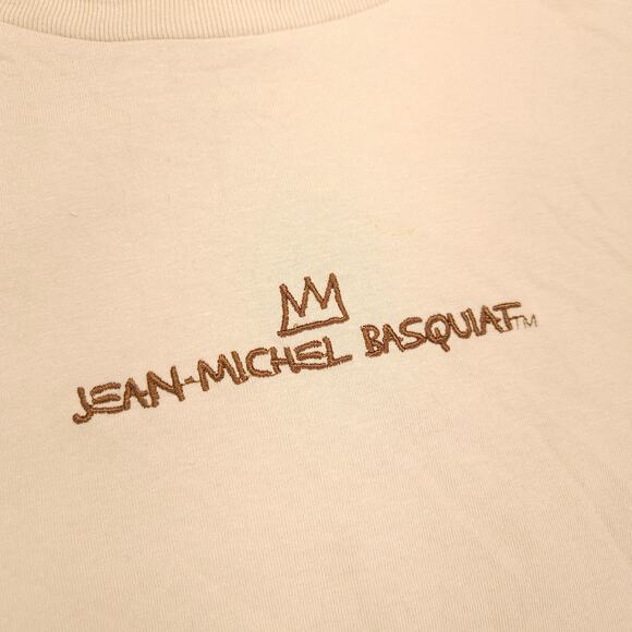 Jean Michel Basquiat Crew Neck Short Sleeve T-Shirt Mens Size Large L Tan - Picture 4 of 9